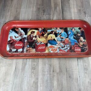 Vintage Coca Cola Serving Metal Tray 2001 Refreshing‎ Anytime Anywhere